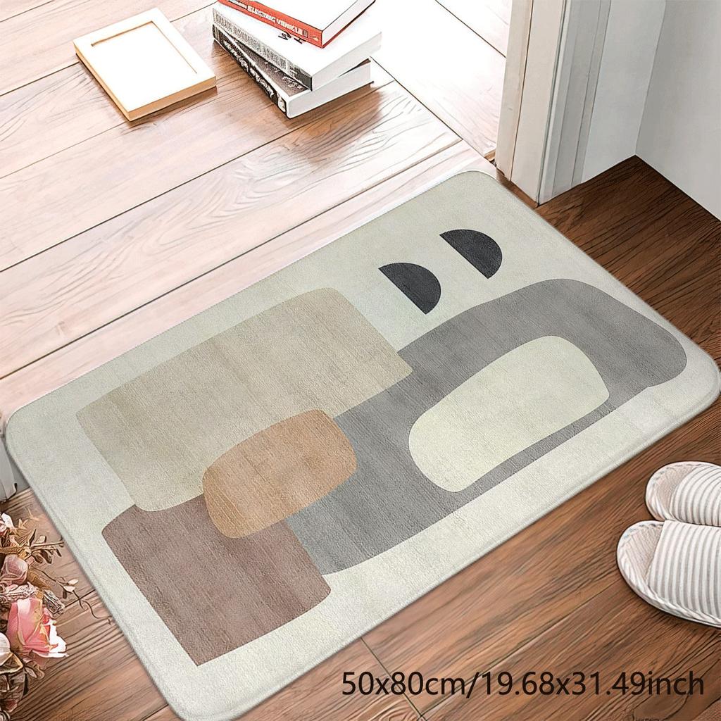 Nordic Morandi Thickened Flannel Kitchen Carpet 50x80cm+50x160cm Rugs for Kitchen Laundry Room Bedroom Bedside and Doorway for Home Decoration