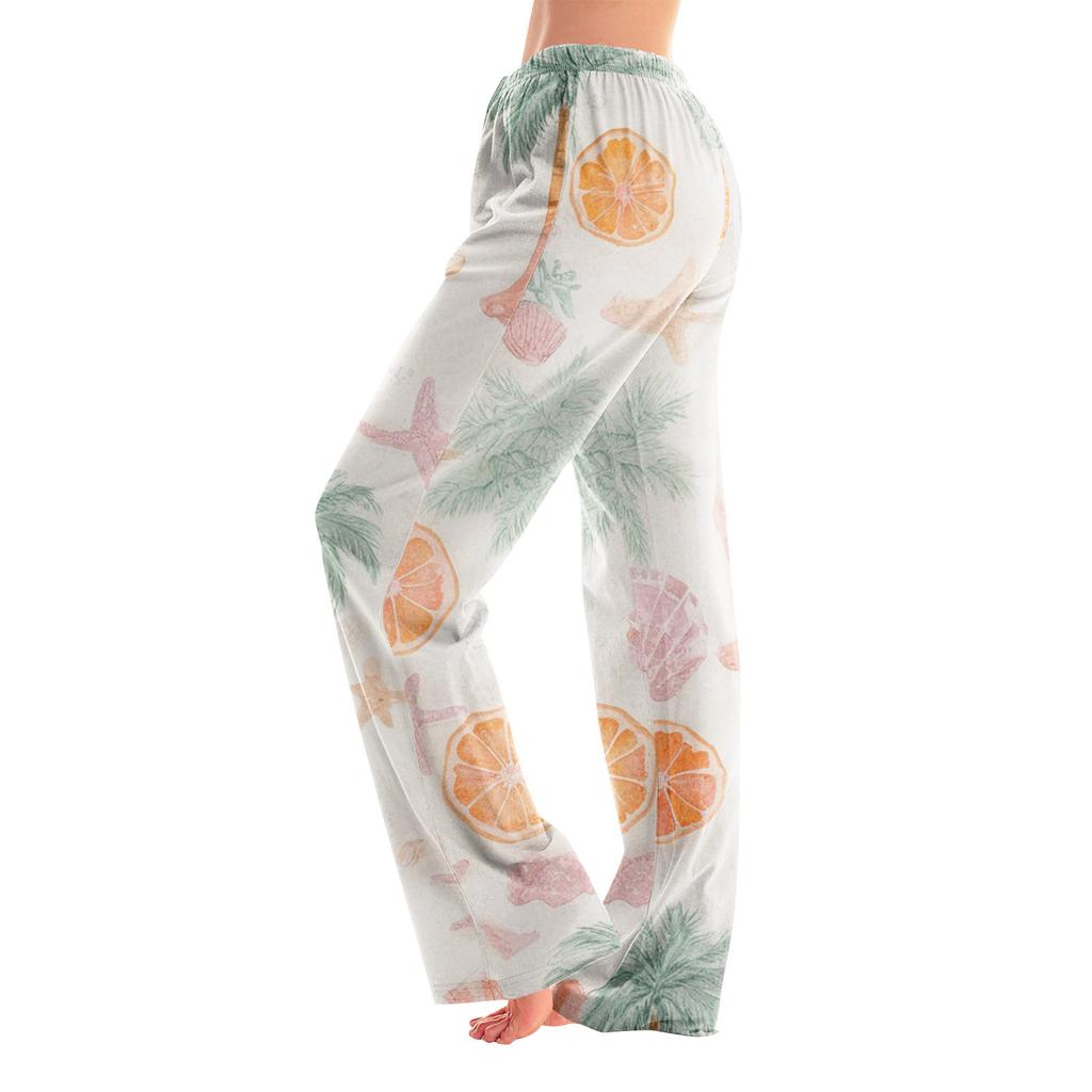 Anime-Pyjamahose, Nachtwäsche, lässige Hose mit Kordelzug und elastischer Taille, bequeme, gerade, lockere Yoga-Hose