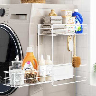 Orimade Magnetic Storage Rack for Washing 2 with No Installation Next To Spice Laundry Gap Cart Drawer Machine, Tiers, White, Drawers, Required,