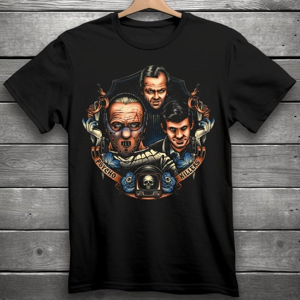 Psycho Killers TShirt Black S3XL Hannibal Lecter Norman Bates Jack Torrance Unisex T-Shirt S