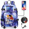 RiMan ONE PIECE Luffy Aufdruck Teenager Schüler Schultasche Große Kapazität Herren Damen Freizeit Reise Rucksack