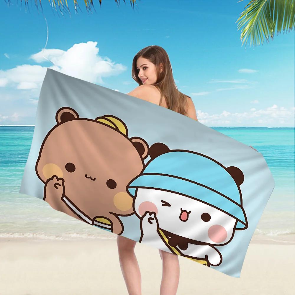 Bubu E Dudu Carino Cartone Animato Coperta in Microfibra Asciugatura Rapida Asciugamani da Spiaggia Stampa Oversize Super Assorbente Coperta Asciugamano da Piscina