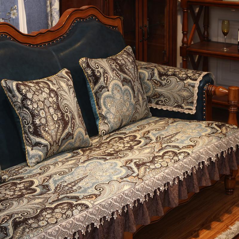 American Retro Sofa Cover Cushion Four Seasons General Luxury Non-slip Sofa Cover Home Decor Living Room Embroidery Slipcover