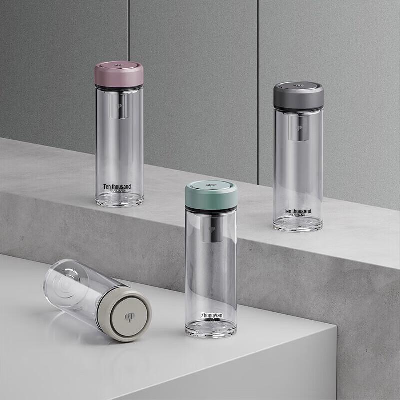 WANXIANG Single-Layer Glass Water Bottle with Filter