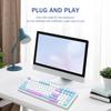 Gaming Keyboard Silver Wood Switch Mechanical USB Wired English 99 Full Key Hot Silver Mechanical Gaming Keyboard with Single Color Full Key