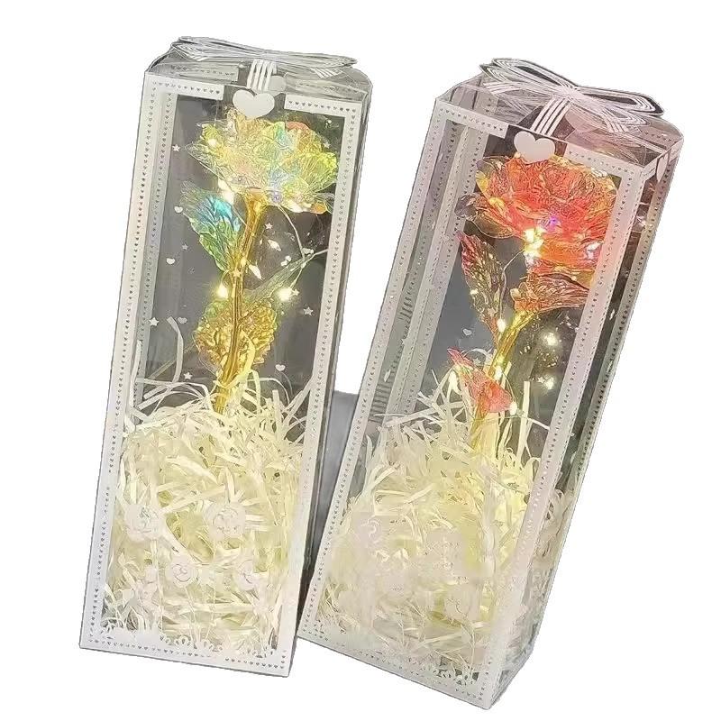 Leuchtender Sternenhimmel Goldene Rose: Romantisches Valentinstagsgeschenk für Ehefrau, Freundin oder Geburtstag der besten Freundin