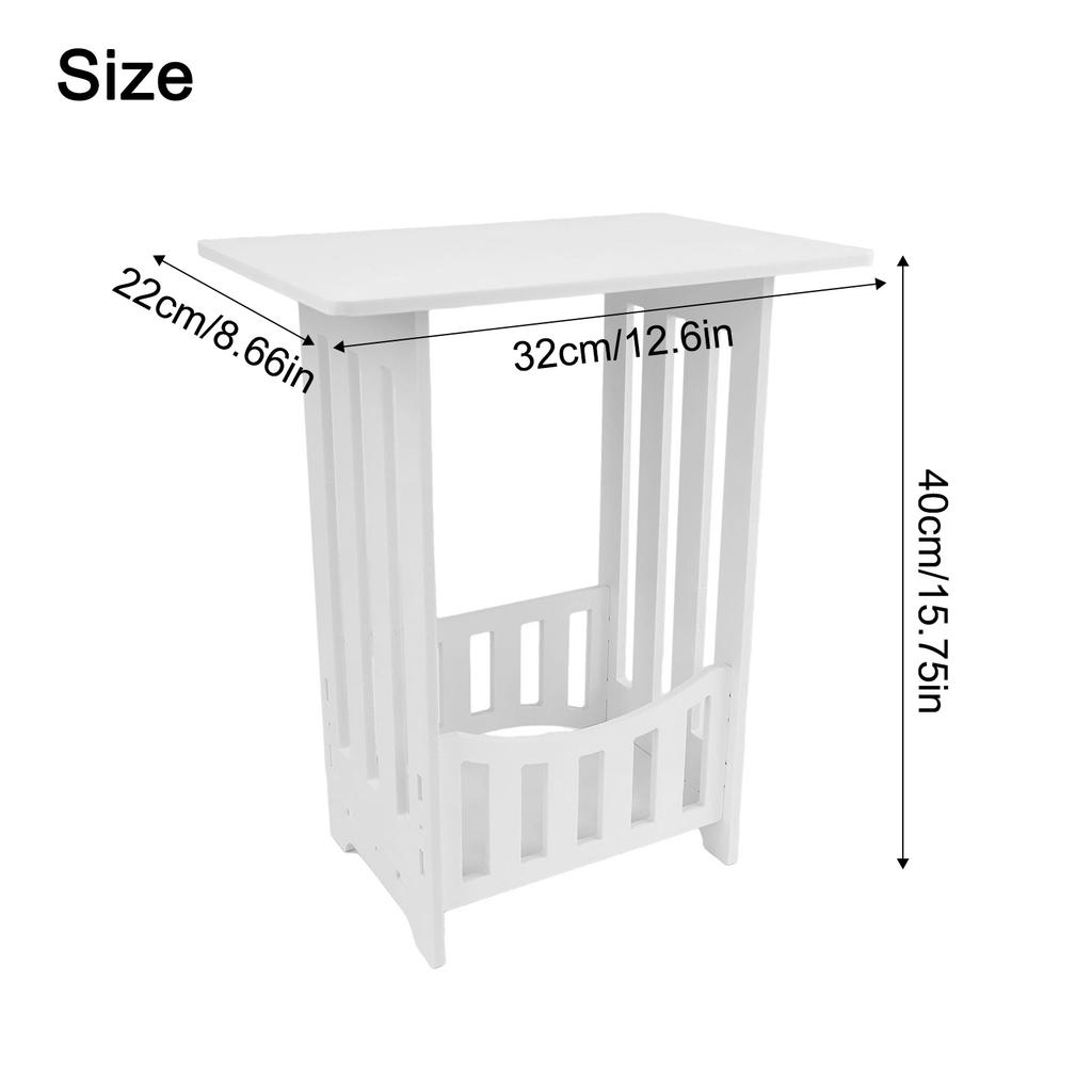 Stylish Rectangular Side Table with Storage for Bedroom or Living Room