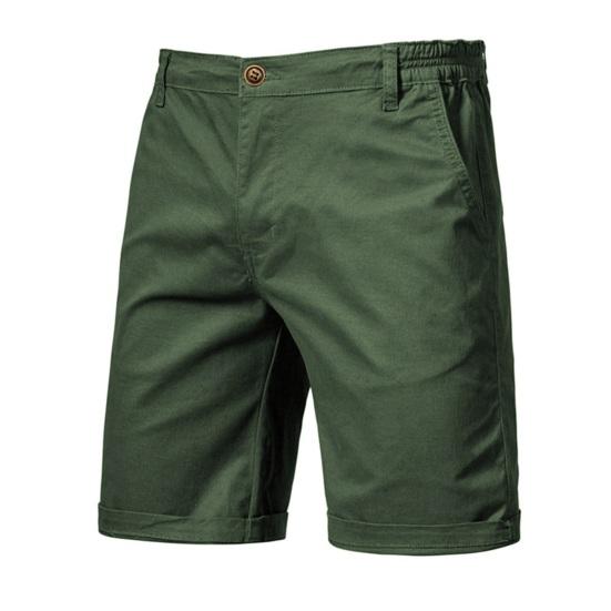 

Stretch Cargo Shorts Elastic Waistband Work Shorts Drawstring Summer Casual Cotton Shorts with Pockets 2XL зелений