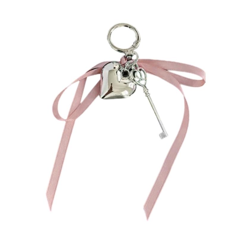 

Модный брелок-подвеска для сумки в форме сердца, элегантный дизайн для модных женщин и подарки для пар, стильные наряды розовый