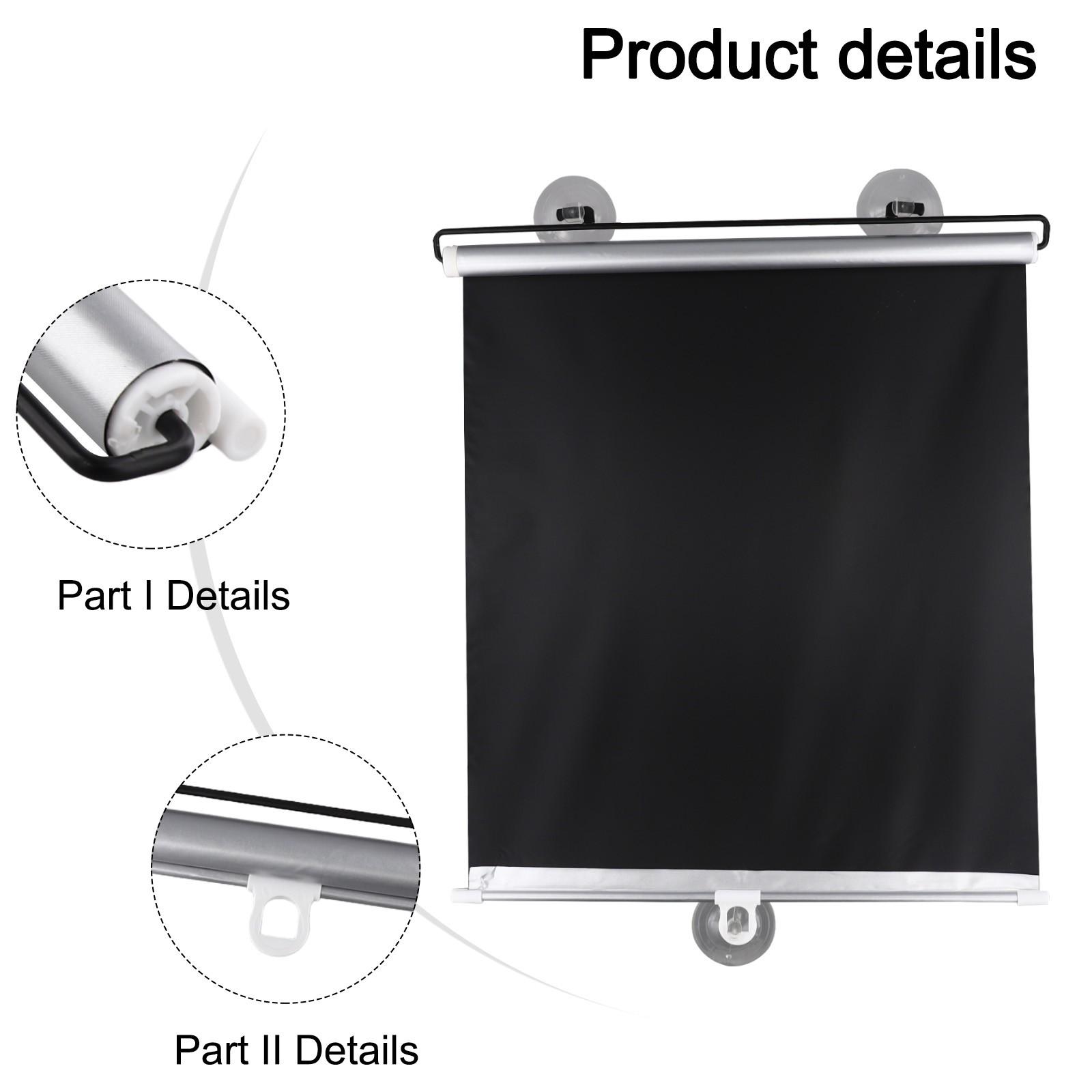 

Privacy Boosting Black Roller Blinds with Suction Cup for Car Bedroom Office