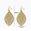 Punk  Big Leaf Shape Drop Earring Female Gold Color Plant Dangle Earrings for Women Punk Party Jewelry Gift 2025 E329