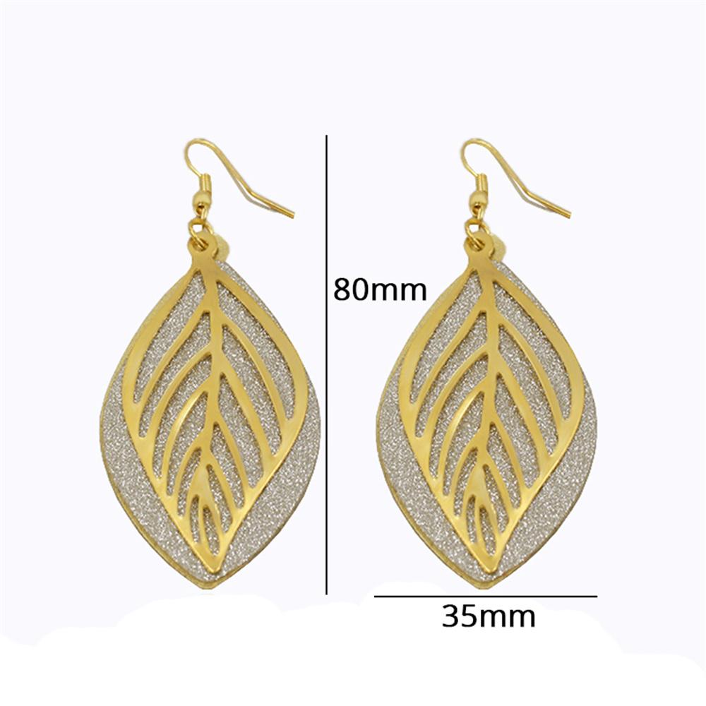 Punk  Big Leaf Shape Drop Earring Female Gold Color Plant Dangle Earrings for Women Punk Party Jewelry Gift 2025 E329