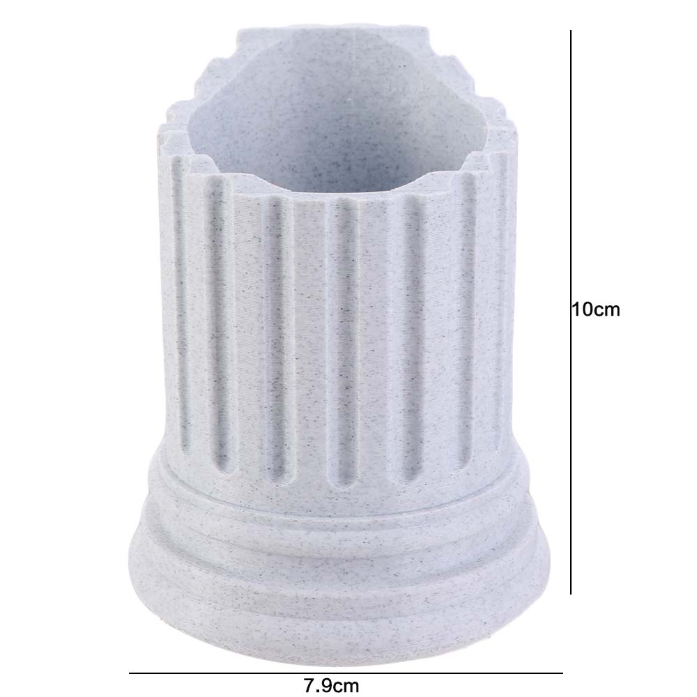 Stone Pillar Makeup Brush Storage Roman Column Pencil Holder Creative Desk Organizer  Student Use