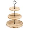 2/3-Layer Wooden Cupcake Stand Round Tiered Cake Display Stand For Birthday Party Dessert Table Fruit Plate Display Tray NEW
