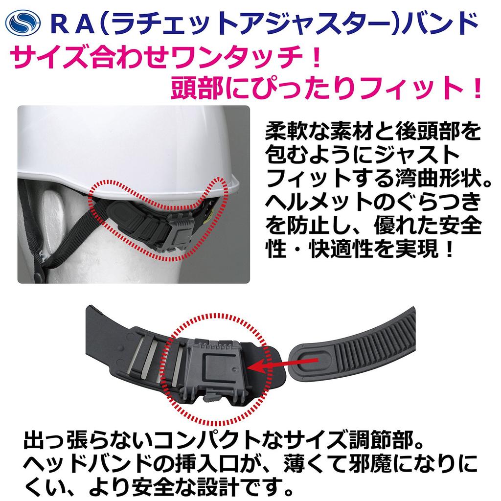 Midori Anzen SC11B Small Work ABS Rain Guard with RAS KP Red Helmet, ( Liner),