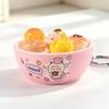 Plastic Mini Bread Squeeze Toy Keychain With Cartoon Pattern For Kids And Teens