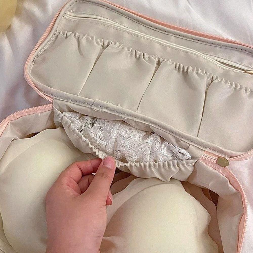 Cute Cat Travel Bra Organizer Double Layer Travel Storage Bag Durable Sock Packaging Bag  Travel