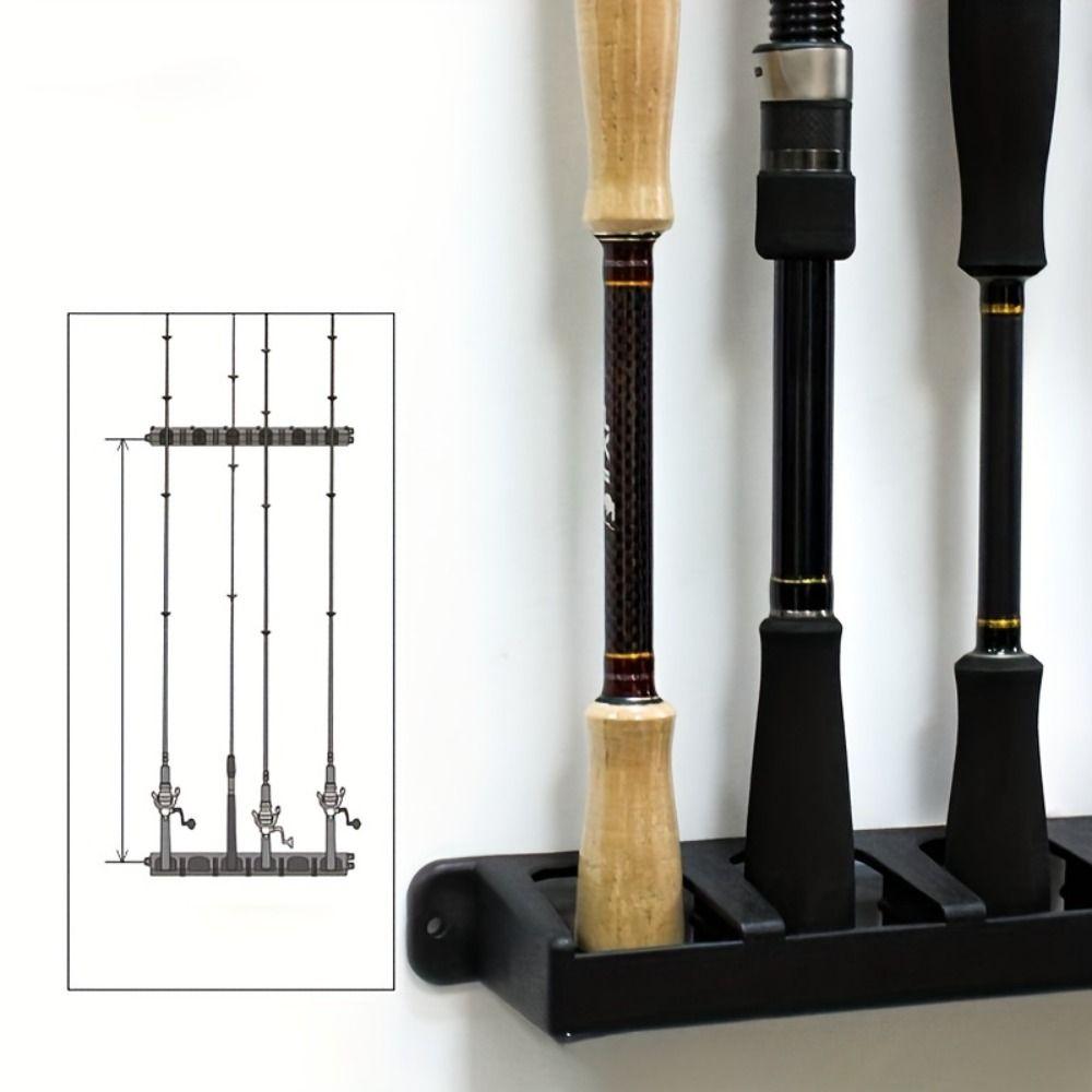 Vertical/Horizontal Fishing Rod Display Stand Wall Mount Fishing Pole Storage Rack  Angler Gift
