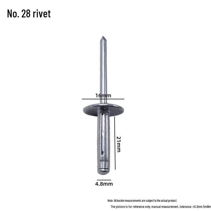 Universal Car Side Window Speaker Rivet - Iron Aluminum Three-Pronged Pull-Through Flowering Design