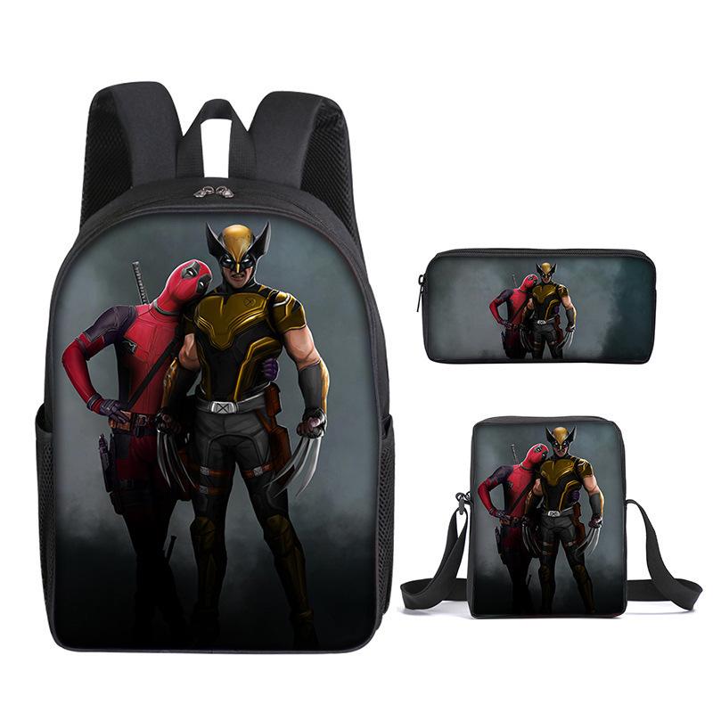 School Bag Three-Piece Set Large Capacity Student School Bag Children'S Backpack Satchel Pencil Case