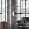 Modern Round Black Wall Sconce Spot Swivel 1Xgu10 + 5W LED Variable Color Parma Light Prestige