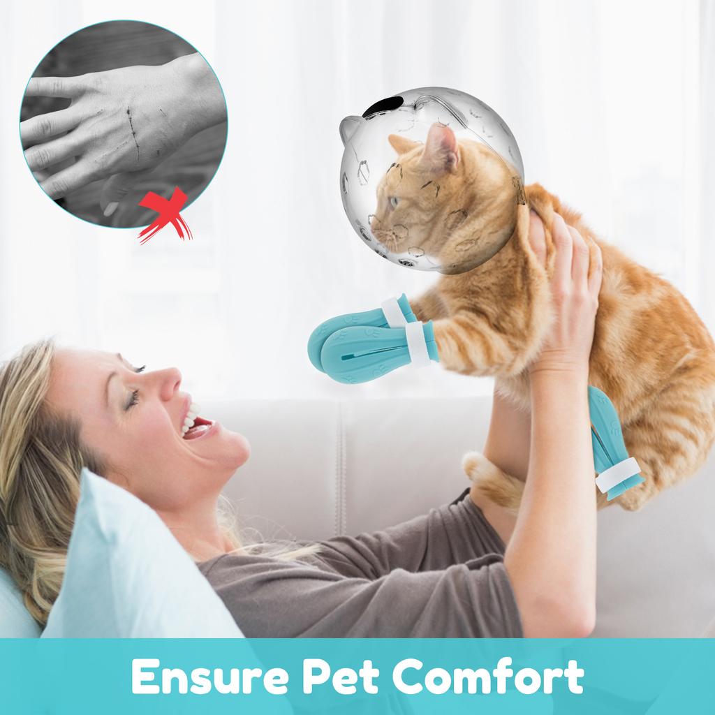 Cat Muzzle Anti-Bite Breathable Protective Space Hood Mask Cover Muzzle Helmet Cat Grooming Transparent Space Hood Pets Supplies