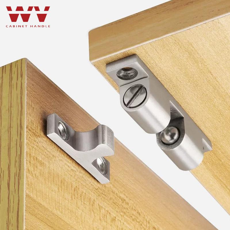 Furniture Door Stoppers 40mm-70mm Copper Cupboard Cabinet Door Roller Latch Twin Double Catches with Striker with Free Screws