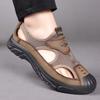 Summer High-end New Men's Mesh Breathable Walking Shoes Men's Hollow Non-slip Leather Sandals