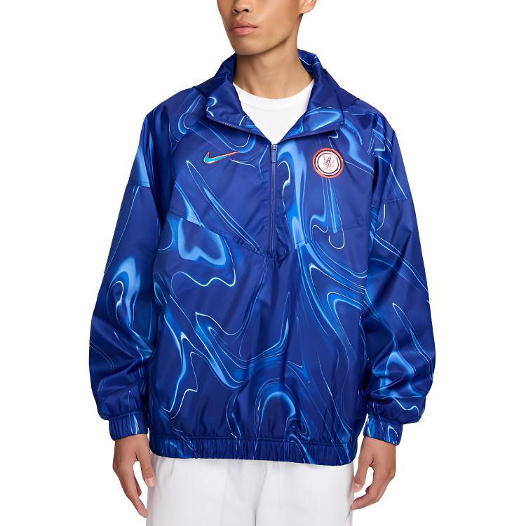 

New Nike Chelsea Fc Windrunner Men s Nike Soccer Anorak Jacket FZ4172-495 S