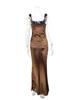 Elegant European & American Style Sleeveless Strappy Evening Gown