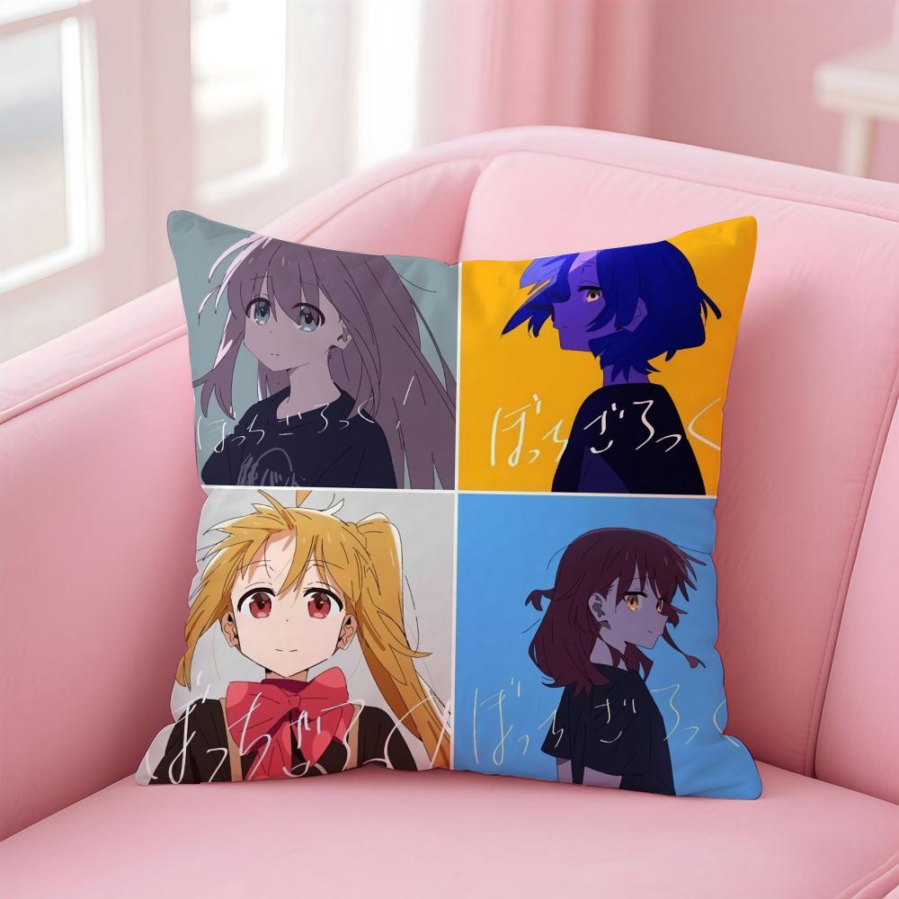 Anime BBocchi The Rock Cushion Cover Linen Minimalist Cover Soft Decor for Sofa Home Room