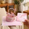 Stereo Card 3D Pop Up Greeting Card Best Wishes Thank You Card Flower Cake Card  Birthday Party