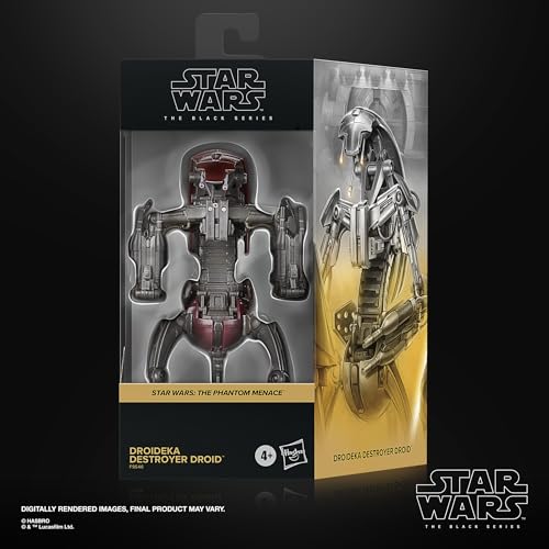 Hasbro Star Wars Black Series Droideka Destroyer Droid, Star Wars: The Phantom Menace Deluxe Collectible Item 15cm Action Figure F9546 Authentic
