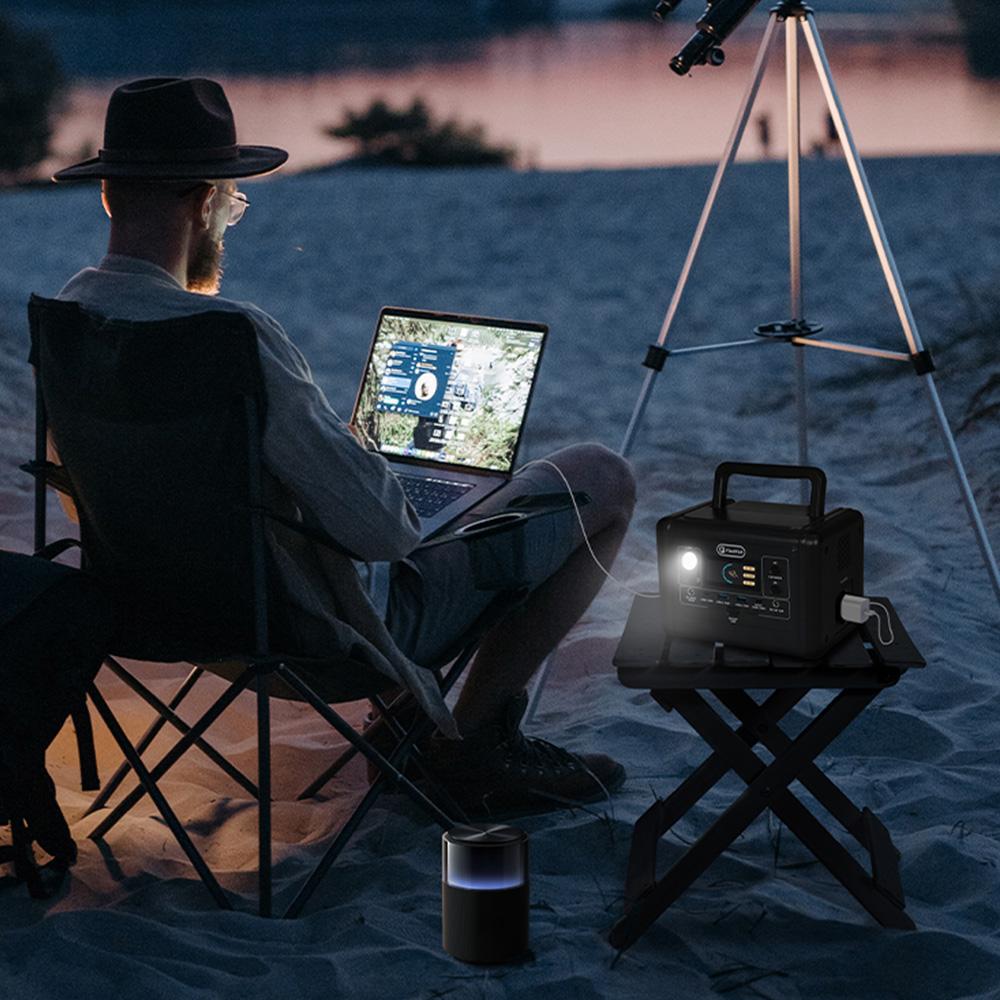 Flashfish T200 200W Portable Power Station, 153.6Wh LiFePO4 Battery, 400W Surge, Pure Sine Wave AC, 60W PD USB-C Fast Recharge