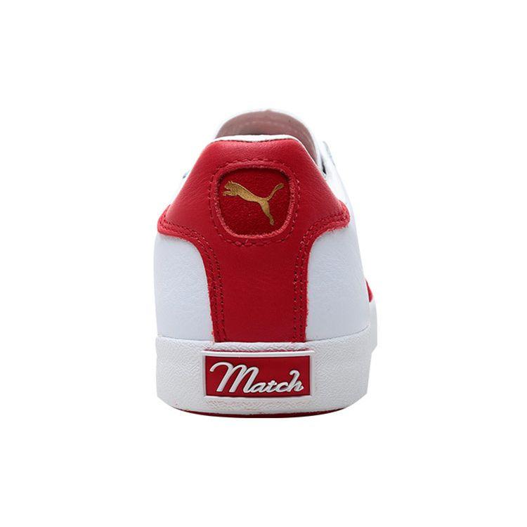 Puma Match Shock Absorbing Durable Low Top Sneakers Unisex Sneakers Red White 356165-18
