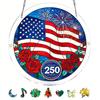 250th Anniversary USA Suncatcher Glass Window Hanging Independence Day Home Garden Decor Gift 1776 2026 Round Panel