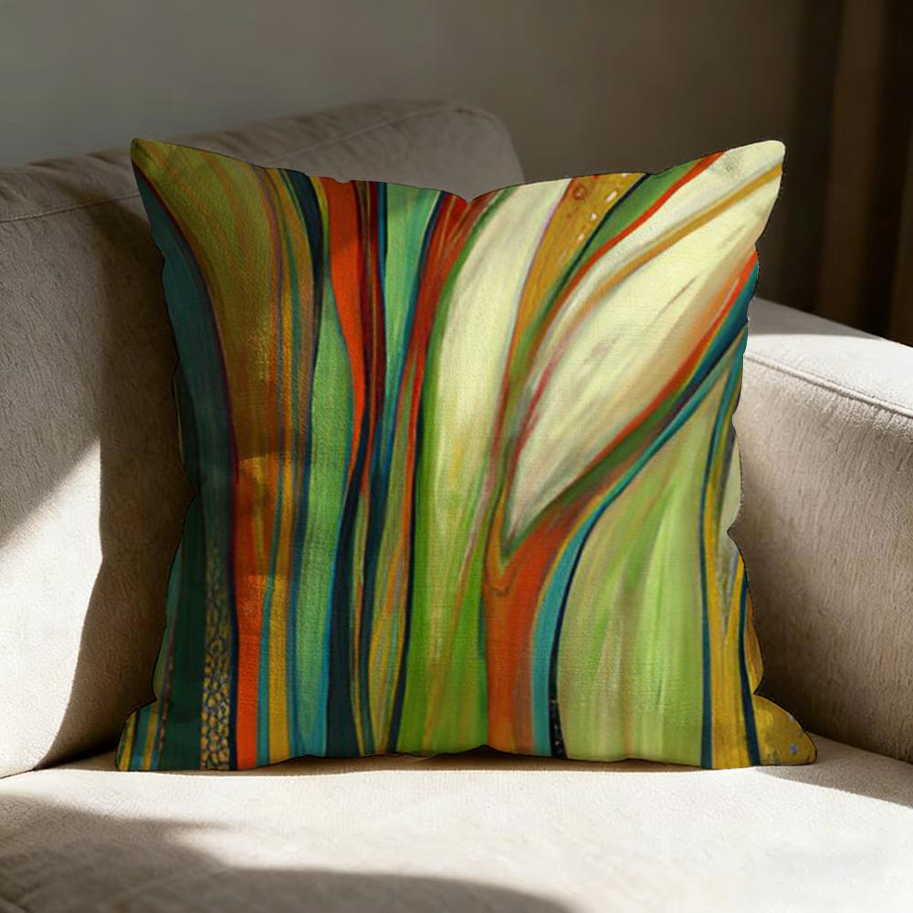 Anime Abstract Paint Colorful Pillow Case Pillowcase, Double-Sided Printed, Sofa Cushion, Bedroom Headboard Pillow