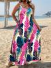 Cross-Border Floral Spaghetti Strap Dress - European & American Beach Holiday Style