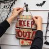 Unique Halloween Home Decorations Decoration Hanging Sign, Festive Party Wooden Decorative Plaque, Easy for Hang Decor Indoor Outdoor Garden