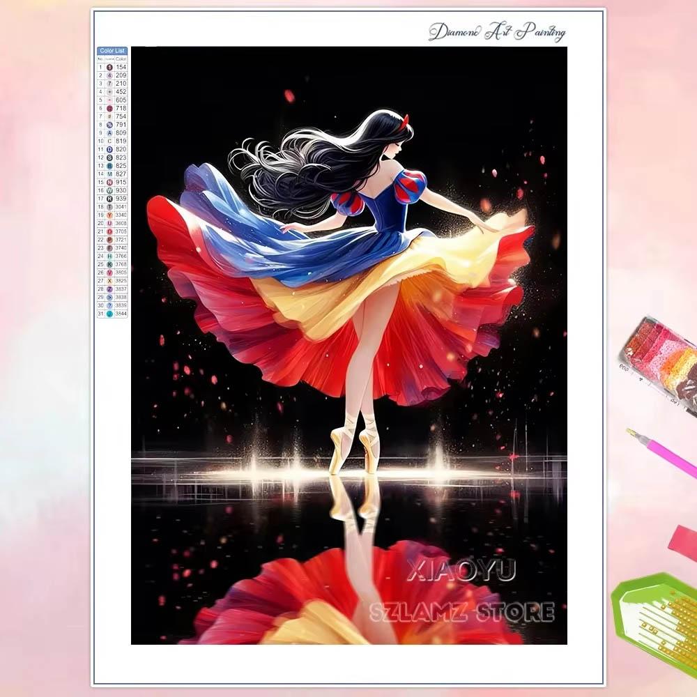 Bellissima Collezione Principessa Elfa del Balletto Pittura Diamante 5D Piena di Diamanti Pittura Diamante Applicata a Mano Kit Pittura Decorativa Animata