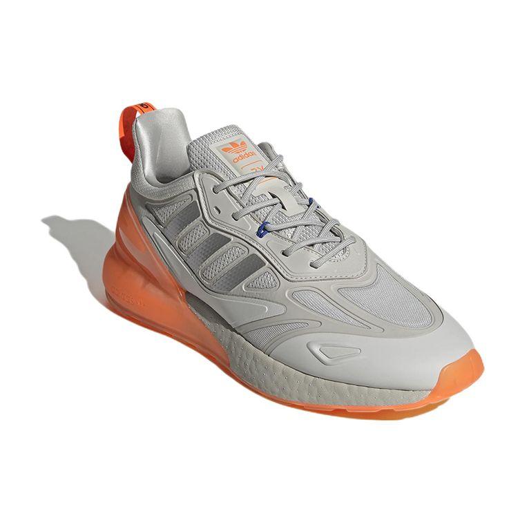 Adidas Originals ZX 2K Boost 2.0 Outdoor Sports Fabric Non-Slip Wear-Resistant Low-Top Training Running Shoes Men Sneaker Gray Orange GW8241
