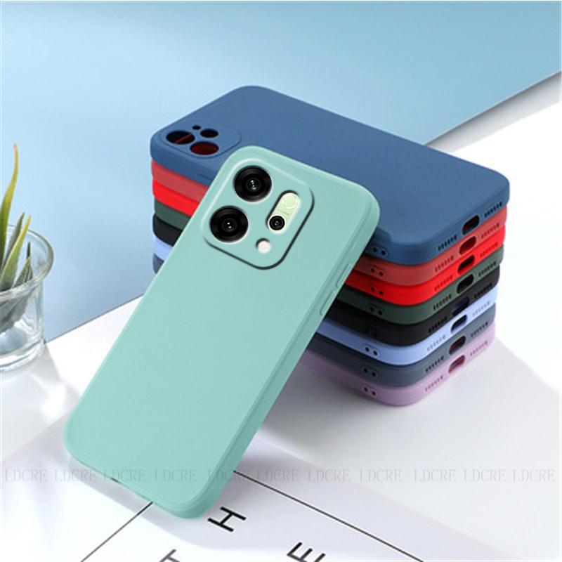 For OPPO Reno 14 Case Cover Reno 14 Capas Original Phone Bumper Liquid Silicone Shockproof Soft TPU Case Reno 14 Reno14 Fundas