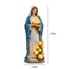 Resin Figurine Lamp with Glowing Roses Figurine Outdoor Light Garden Decor Figurine Lights Catholic Christian Religious Gift
