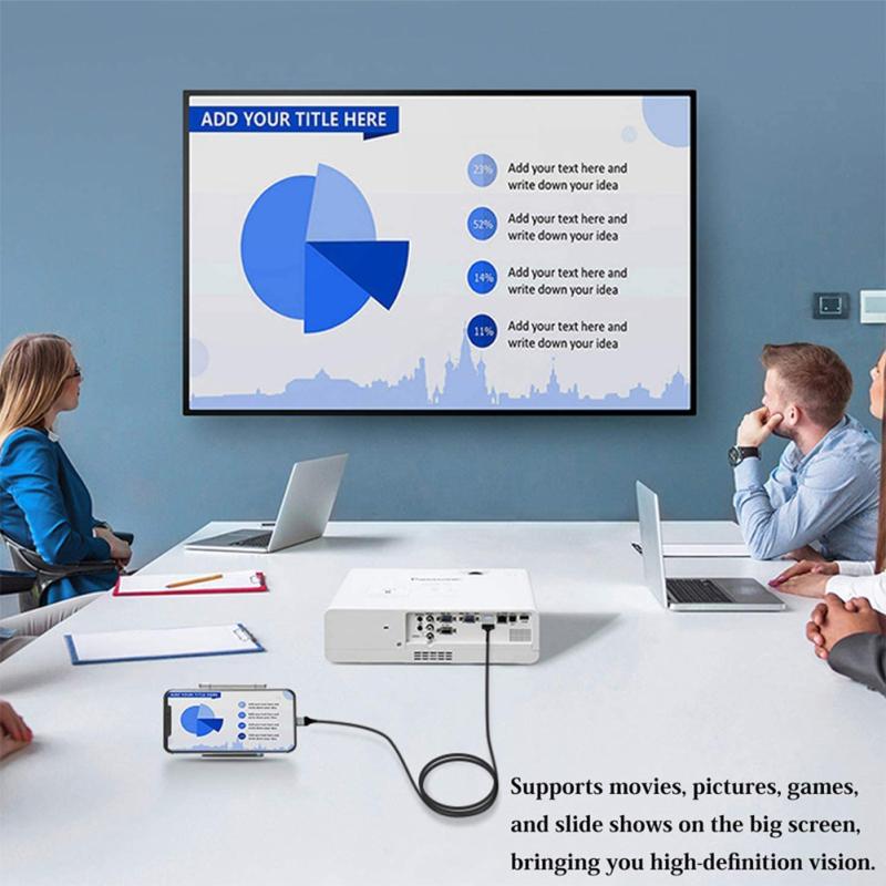 JIUJIU 2 m HDMI-kompatibler Adapter, digitaler AV-Synchronisierungsbildschirm-Anschluss für HD-TV-Monitor, Projektor