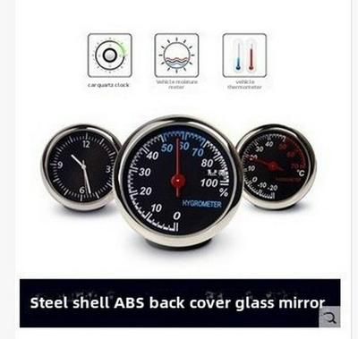Horloge thermomètre de voiture: Montre électronique à quartz pour voiture avec hygromètre et résistance aux hautes et basses températures