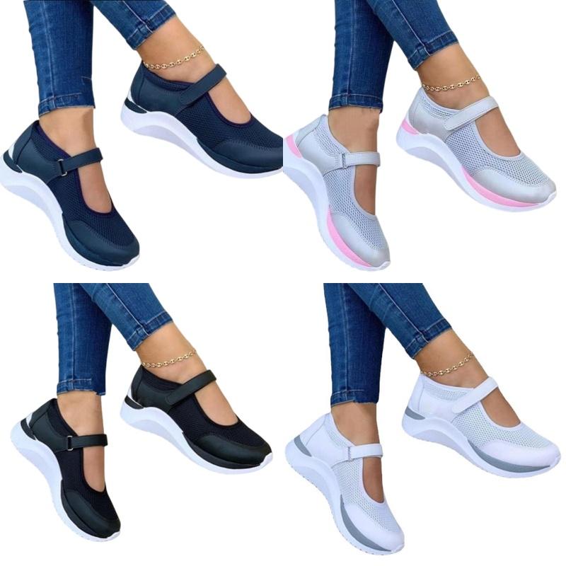Trendy Hollow Out Women's Shoes With Magic Stickers And Thick Soles