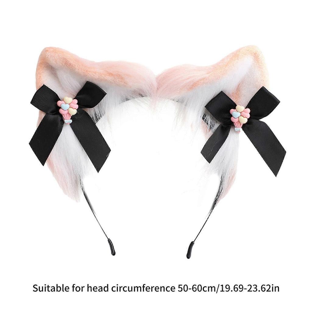 Cat Ear Headbands Halloween Hairbands Faux Furs Hair Hoop Headbands Cosplay Party Hair Accessory for Party  Yellow