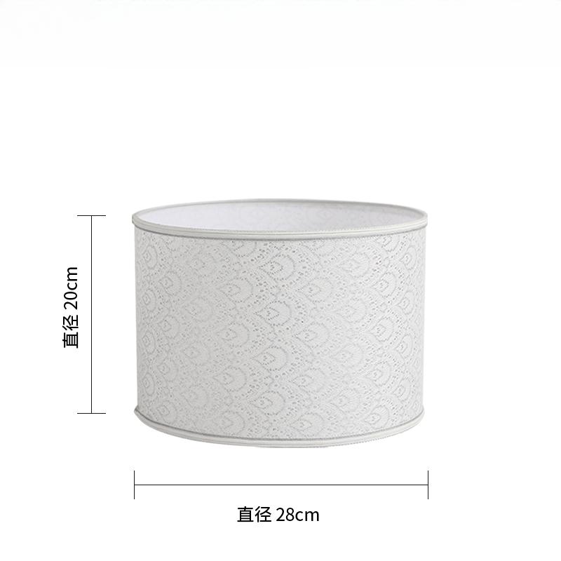 E27 Linen Fabric Metal Desk Lamp Cloth Lampshade 14/22/25cm Height Nordic Cloth Metal Lamp Shade Home Decoration