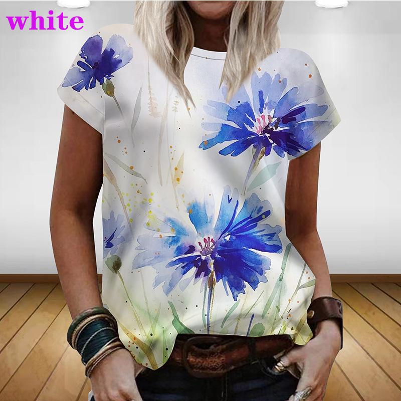 

Женские футболки новые короткие рукава большие размеры свободный повседневный топ летняя принтованная рубашка XS-9XL 6XL