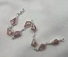 925 Sterling Silver Natural Sunstone Bracelet Handmade Gemstone Link Jewelry